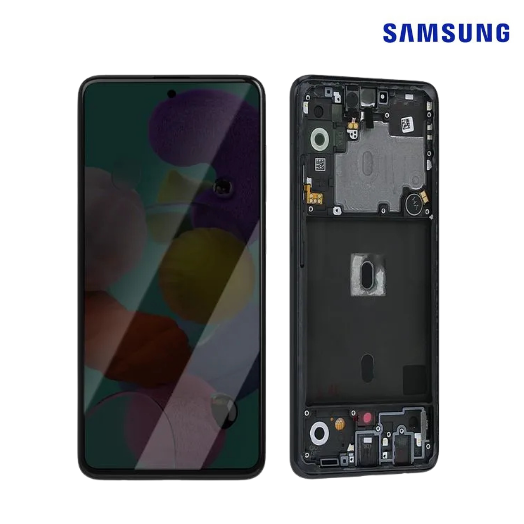 SAMSUNG A12 2020 / SM-A125 BLACK (With Frame) LCD